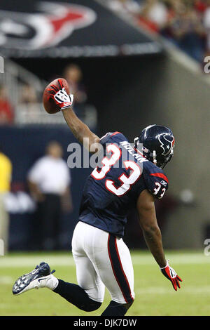 Sett. 02, 2010 - Houston, Texas, Stati Uniti d'America - Tampa Bay Buccaneers sconfitta Houston Texans 24-17 al Reliant Stadium di Houston, TX. (Credito Immagine: © Anthony Vasser/Southcreek globale/ZUMApress.com) Foto Stock