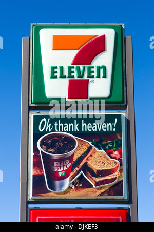 7-Eleven gas station e minimarket, Central Florida, Stati Uniti d'America Foto Stock