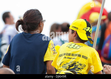 Sett. 07, 2010 - Misano Adriatico, Italia - Valentino Rossi appassionati al GP di San Marino a Misano Adriatico, Italia. (Credito Immagine: © Andrea Ranalli/Southcreek globale/ZUMApress.com) Foto Stock