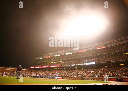 Sett. 17, 2010 - San Francisco, California, Stati Uniti d'America - San Francisco Giants ospita il Los Angeles Dodgers. La nebbia domina i cieli durante la partita contro i Los Angeles Dodgers. San Francisco Giants sconfiggere i Los Angeles Dodgers 10-2. (Credito Immagine: © Dinno Kovic/Southcreek globale/ZUMApress.com) Foto Stock