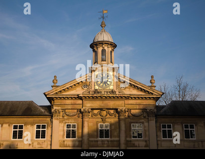 Torre dell Orologio Emmanuel College, Università di Cambridge, Inghilterra Foto Stock
