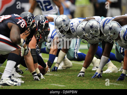 Sett. 26, 2010 - Houston, TX, Stati Uniti d'America - 26 Settembre 2010: Il gioco tra Dallas Cowboys e Houston Texans al Reliant Stadium di Houston, Texas. I cowboys vince contro i Texans 27-13. (Credito Immagine: © Patrick Green/Southcreek globale/ZUMApress.com) Foto Stock