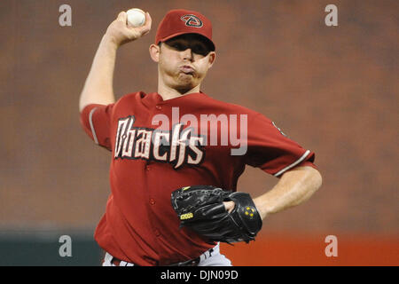 Sett. 29, 2010 - San Francisco, California, Stati Uniti d'America - Arizona Diamondbacks brocca Ian Kennedy (31) piazzole ben nella sconfitta. La San Francisco Giants ha sconfitto l'Arizona Diamondbacks 3-1. (Credito Immagine: © Charles Herskowitz/Southcreek globale/ZUMApress.com) Foto Stock