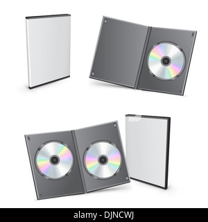 Vettore 3d mesh disc isolati su sfondo bianco Foto Stock