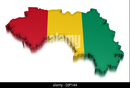 La Guinea (percorso di clipping incluso) Foto Stock
