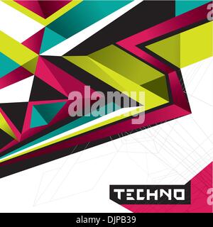Progettato abstract techno background Illustrazione Vettoriale