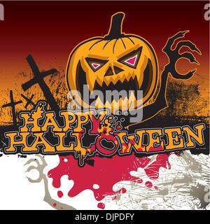 Scary Halloween banner Illustrazione Vettoriale