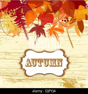 Foglie di autunno sfondo Illustrazione Vettoriale