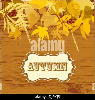 Foglie di autunno sfondo Illustrazione Vettoriale