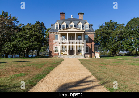 Storico di piantagione di Shirley, fondata nel 1613, è la più antica piantagione in Virginia Foto Stock