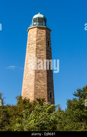 Vecchio faro di Cape Henry sui terreni di Fort Story in Virginia. Foto Stock