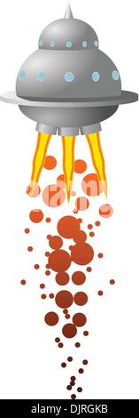 Illustrazione Vettoriale di UFO Illustrazione Vettoriale