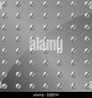 Illustrazione vettoriale di una piastra di metallo Illustrazione Vettoriale