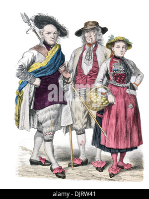 Fine XVIII secolo XVIII 1700 cittadini svizzeri di Argovia Foto Stock