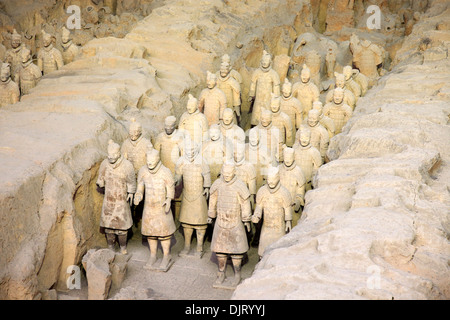 Esercito di Terracotta, Xian, Shaanxi, Cina Foto Stock