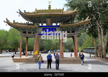 Le grotte di Mogao, Dunhuang, provincia di Gansu, Cina Foto Stock