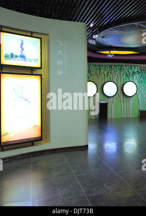 Interno di Dunhuang city museum, Dunhuang, provincia di Gansu, Cina Foto Stock