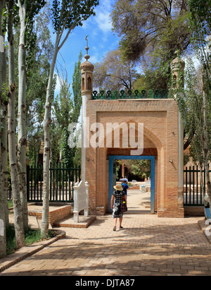 Portale di Afaq Khoja tomba, Kashgar (Kashi), Kashgar Prefettura, Xinjiang Uyghur Regione autonoma, Cina Foto Stock