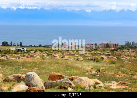 Issyk Kul lago Issyk Kul oblast, Kirghizistan Foto Stock