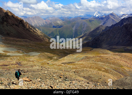 Altyn Arashan valley, Issyk Kul oblast, Kirghizistan Foto Stock