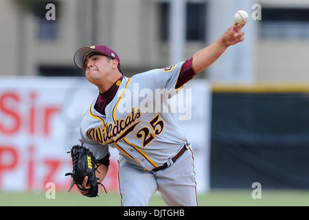 Bethune-Cookman Wildcats P Lancara Romana (25). Il quattordicesimo classificato uragani di Miami ha sconfitto la Bethune Cookman- Wildcats 5-2 a Alex Rodriguez Park in Coral Gables, Florida. (Credito Immagine: © Ron Hurst/Southcreek globale/ZUMApress.com) Foto Stock