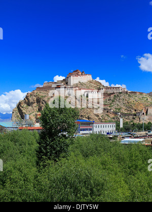 Gyantse Dzong, Gyantse County, Prefettura di Shigatse, nel Tibet, Cina Foto Stock