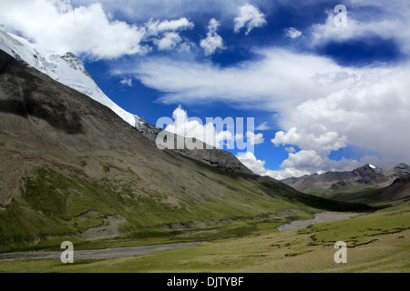 Karola Glacier 5560 C (m), Shannan Prefettura, Tibet, Cina Foto Stock