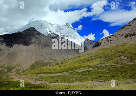 Karola Glacier 5560 C (m), Shannan Prefettura, Tibet, Cina Foto Stock