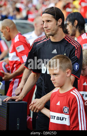 30 Maggio2010: AC Milan defender Luca Antonini (77) prima della partita amichevole tra il Chicago Fire e AC Milano al Toyota Park di Bridgeview, Illinois. Il Milan ha sconfitto il fuoco 1-0. (Credito Immagine: © John Rowland Southcreek/Global/ZUMApress.com) Foto Stock