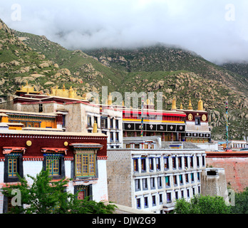 Monastero di Drepung, Mount Gephel, Prefettura di Lhasa, in Tibet, in Cina Foto Stock