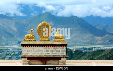 Monastero di Drepung, Mount Gephel, Prefettura di Lhasa, in Tibet, in Cina Foto Stock