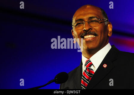 10 Aprile 10 - Comitato Nazionale Repubblicano Presidente Michael Steele, indirizzi la folla nel terzo e ultimo giorno del Southern Republican Leadership Conference che si terrà presso l'Hilton Riverside a New Orleans, LA. (Credito Immagine: © Stacy Revere/Southcreek globale/ZUMApress.com) Foto Stock