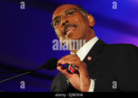 10 Aprile 10 - Comitato Nazionale Repubblicano Presidente Michael Steele, indirizzi la folla nel terzo e ultimo giorno del Southern Republican Leadership Conference che si terrà presso l'Hilton Riverside a New Orleans, LA. (Credito Immagine: © Stacy Revere/Southcreek globale/ZUMApress.com) Foto Stock