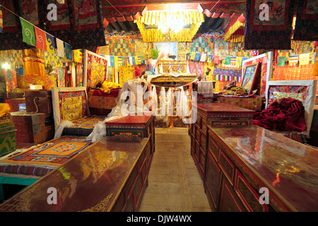 Monastero di Tsurphu, Prefettura di Lhasa, in Tibet, in Cina Foto Stock