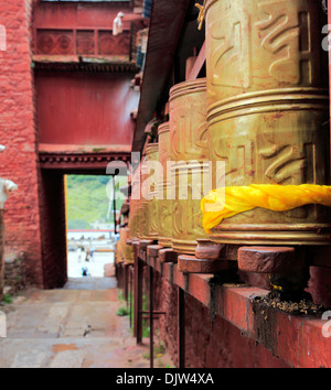 Monastero di Tsurphu, Prefettura di Lhasa, in Tibet, in Cina Foto Stock