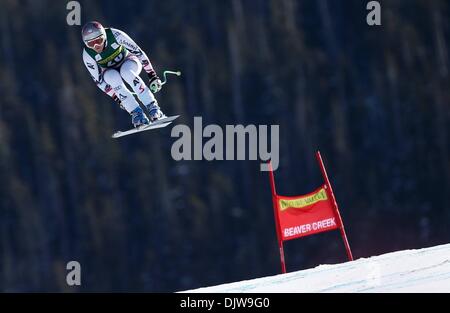 Beaver Creek, Colorado, Stati Uniti d'America. 29 Nov, 2013. Coppa del Mondo FIS in discesa per signore Beaver Creek. Andrea Fischbacher (AUT). Credito: Azione Sport Plus/Alamy Live News Foto Stock