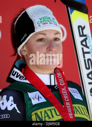 Beaver Creek, Colorado, Stati Uniti d'America. 29 Nov, 2013. Coppa del Mondo FIS in discesa per signore Beaver Creek. Elena Fanchini (ITA). Credito: Azione Sport Plus/Alamy Live News Foto Stock