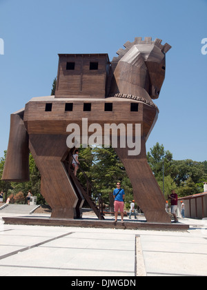 Antica città di Troia, Turchia Foto Stock