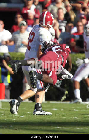 Il 9 ottobre, 2010 - Columbia nella Carolina del Sud, Stati Uniti d'America - Carolina del Sud conduce 21 sopra Alabama 9 a metà. (Credito Immagine: © Jim Dedmon/Southcreek globale/ZUMApress.com) Foto Stock