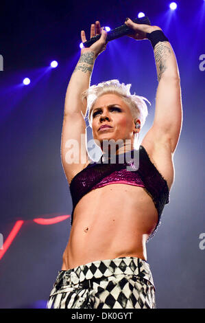 Toronto, Ontario, Canada. 30 Novembre, 2013. American cantautore e attrice rosa (stilizzata come P!nk) eseguita a Air Canada Centre di Toronto come una parte della sua verità sull'amore" tour. Credito: Igor Vidyashev/ZUMAPRESS.com/Alamy Live News Foto Stock