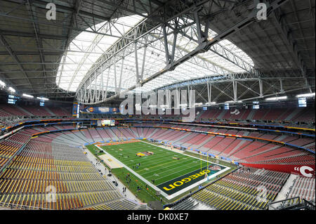 Gen. 10, 2011 - Glendale, Arizona, Stati Uniti - Foto del gioco prima della BCS Campionato nazionale di gioco, tra il #2 classificato Oregon Ducks e #1 classificato Auburn Tigers, alla University of Phoenix Stadium di Glendale, in Arizona. (Credito Immagine: © Steven Leija/Southcreek globale/ZUMAPRESS.com) Foto Stock