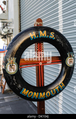 Belfast, Irlanda del Nord. 30 nov 2013 - HMS Monmouth, un Royal Navy tipo 23 Frigate Credit: stephen Barnes/Alamy Live News Foto Stock