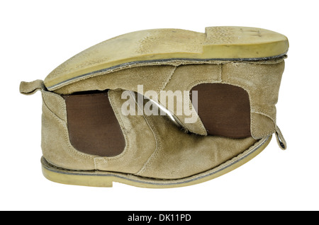 In pelle scamosciata stivali Chelsea. Foto Stock