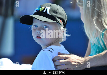 Gen 15, 2011 - Melbourne, Victoria, Australia - Cruz Hewitt orologi la presentazione al 2011 AAMI Classic Kooyong Tennis Club di Melbourne, Australia. (Credito Immagine: © Sydney bassa/Southcreek globale/ZUMAPRESS.com) Foto Stock