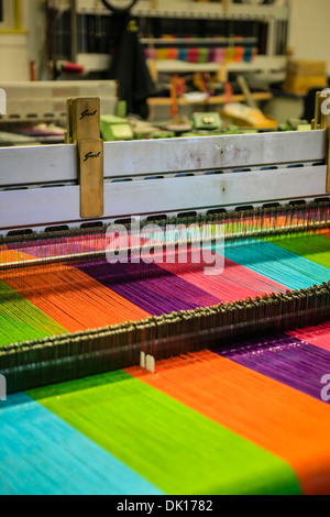 Moderna macchina di tessitura elaberate produzione tessile modellato per i mercati di tutto il mondo Foto Stock