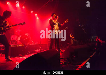 Glasgow, Scotland, Regno Unito. Il 30 novembre 2013. Febbre irrazionale ha giocato il loro album, la città morta, avviare gig presso il Garage Glasgow 30 novembre 2013. Credito: Pauline Keightley/Alamy Live News Foto Stock