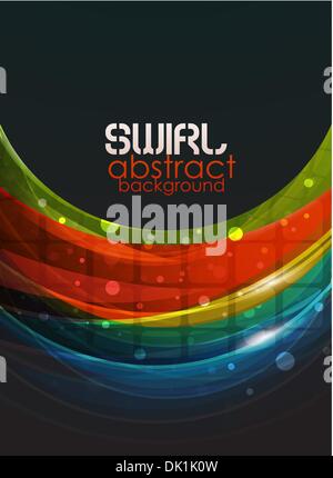 Abstract il moto di swirl sfondo per il vostro design. Realizzata in vetro Elementi rotondi Illustrazione Vettoriale