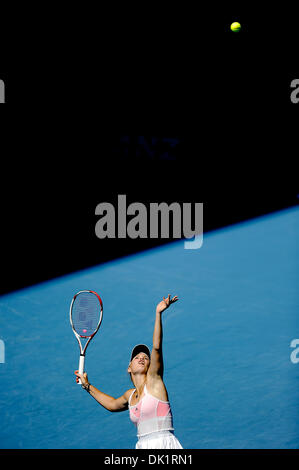 Gen 27, 2011 - Melbourne, Victoria, Australia - Caroline WOZNIACKI (DEN) in azione durante i suoi semi final match contro Na Li (CHN) il giorno undici degli Australian Open 2011 a Melbourne Park. (Credito Immagine: © Sydney bassa/Southcreek globale/ZUMAPRESS.com) Foto Stock