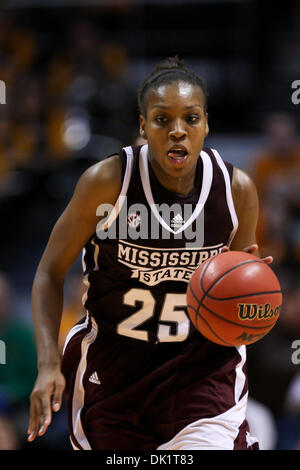 Gen 27, 2011 - Knoxville, Tennessee, Stati Uniti - Mississippi State avanti Ashley marrone (25). Tennessee ha sconfitto la Mississippi State 81-55 a Thompson Boling arena di Knoxville, TN (credito Immagine: © Mitch Jones/Southcreek globale/ZUMAPRESS.com) Foto Stock