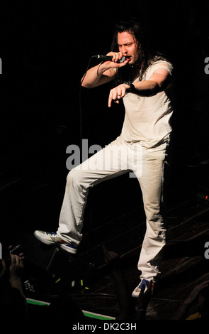 Andrew WK suona dal vivo a vivere la rivoluzione Ft. Lauderdale, Florida - 07.04.12 Foto Stock